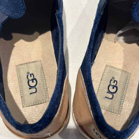 UGG SLIP ON LOAFERS NAVY BLUE SUEDE - Picture 3 of 8